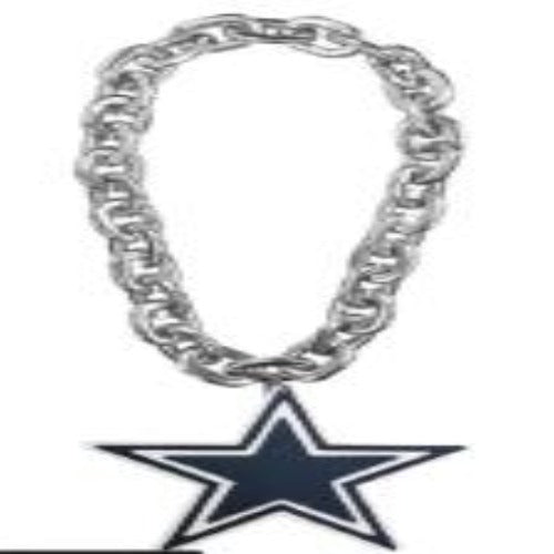 Dallas Cowboys Fan Chain , 3D Foam Magnet Necklace Silver