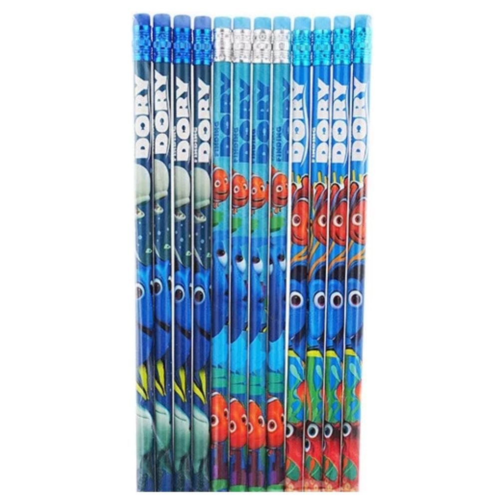 Finding Dory & Friends Blue/Light-blue/Dark-blue Wooden Pencils Pack of 12 - Partytoyz Inc