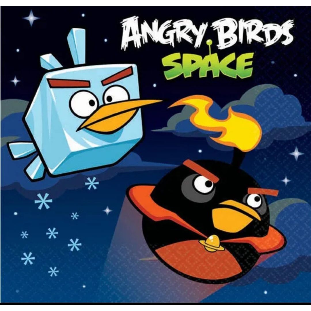 Napkins - Angry Birds - Small - Paper - 2Ply - 16ct - 10 X 10 in - Space - Partytoyz Inc
