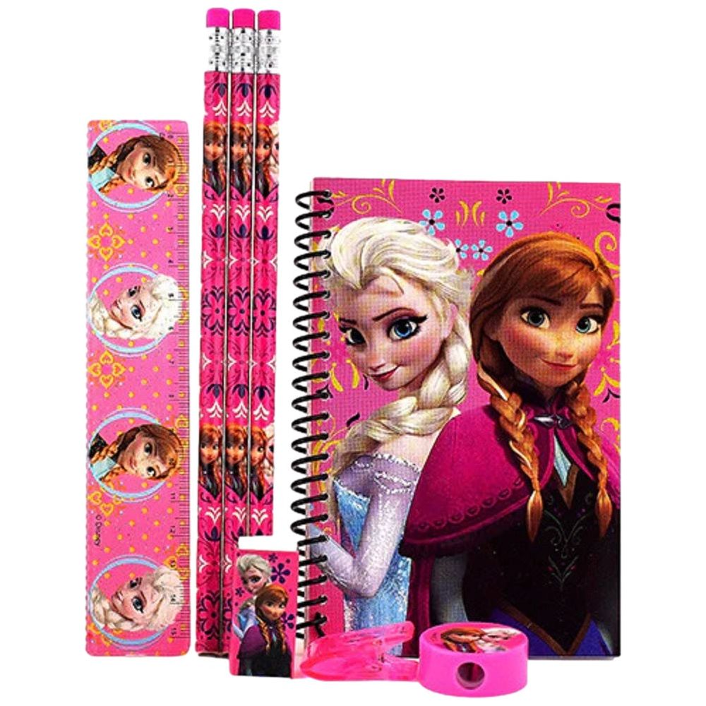 Stationery Set - Frozen - Pink - 6pc Favor Set - Partytoyz Inc